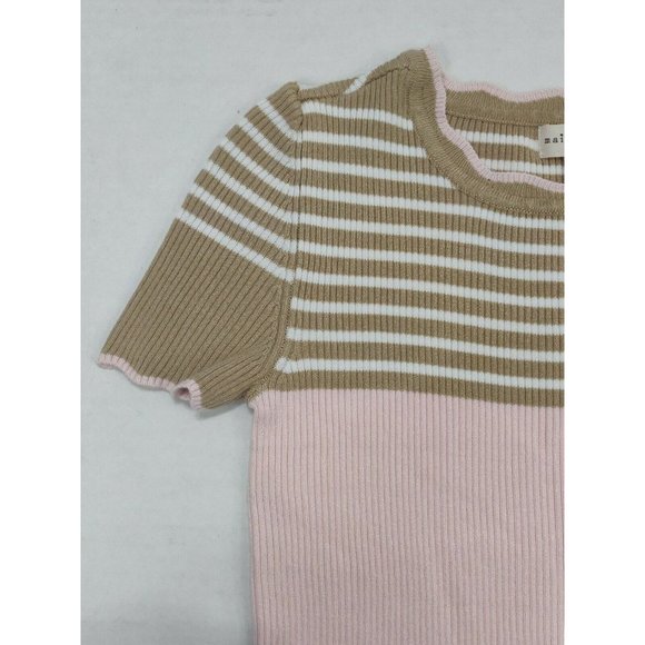 Maison Jules Womens Top XS Beige London Printed - Picture 7 of 15